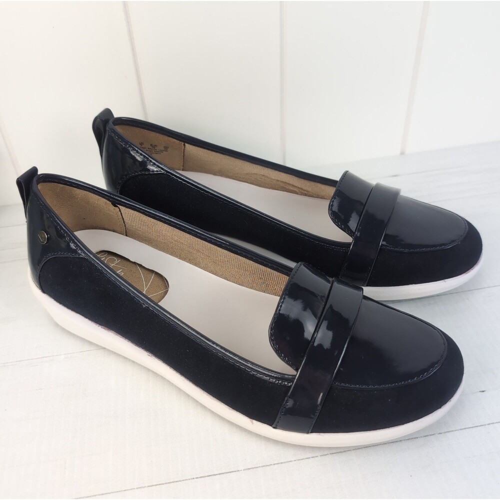 Lifestride Women's Nadia Navy Slip On Wedge Size 9 M